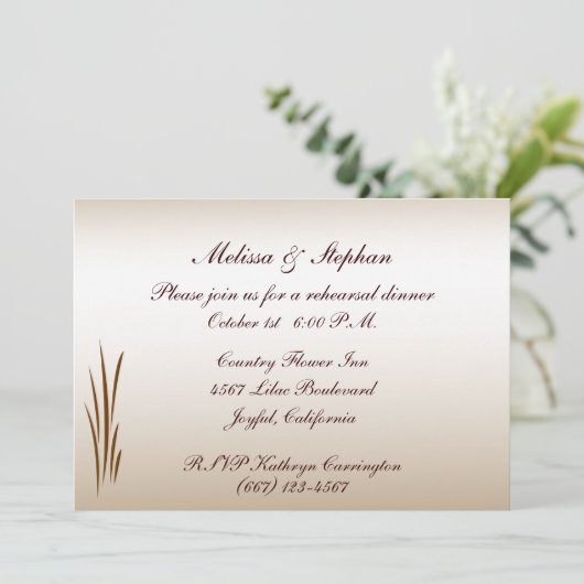 Herbsternte Probe Einladung (Stehend Vorderseite)