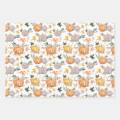 Herbsternte Pumpkin Erntedank Muster Geschenkpapier Set (Vorderseite 2)