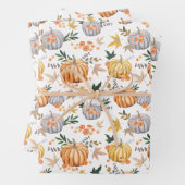 Herbsternte Pumpkin Erntedank Muster Geschenkpapier Set (Beispiel)