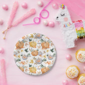 Herbsternte Pumpkin Erntedank Muster Pappteller (Party)