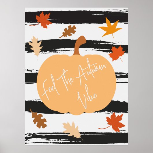 Herbsternte Pumpkin Fall Vibe Poster (Vorne)
