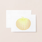 Herbsternte Pumpkin Halloween Erntedank Fall Folienkarte (Vorderseite mit Umschlag)