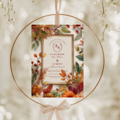 Herbsternte Pumpkin Leaf Hochzeit Einladung