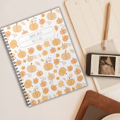 Herbsternte Pumpkin und Leaf Pastel Muster Notizblock
