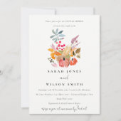 Herbsternte Pumpkin Wasserfarbenpaare Dusche Einladung (Vorderseite)