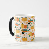 Herbsternte - Pumpkins in einer Schubkarre Verwandlungstasse (Vorderseite Links)