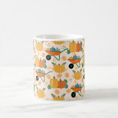 Herbsternte - Pumpkins in einer Schubkarre Verwandlungstasse (Mittel)