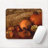 Herbsternte/ Pumpkins und Gourds an der Tür Mousepad (Mit Mouse)