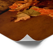 Herbsternte/ Pumpkins und Gourds an der Tür Poster (Ecke)