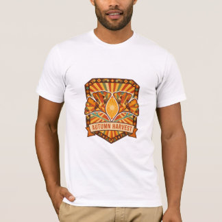 Herbsternte Retro-Ginkgo-Mosaik-T-Shirt T-Shirt