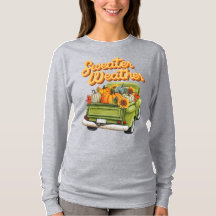 Herbsternte Retro Lieferwagen LKW T-Shirt