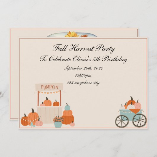 Herbsternte Save The Date (Vorne/Hinten)