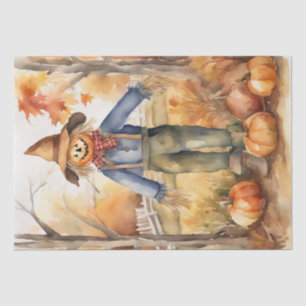 Herbsternte: Scarecrow im Herbst Dekoupage Seidenpapier
