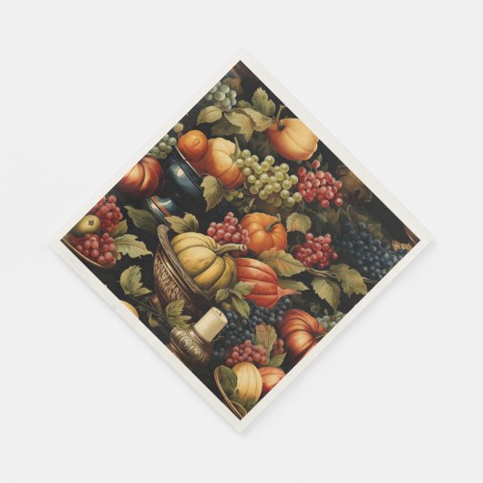 Herbsternte Serviette (Ecke)