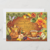 Herbsternte Tee-Party Einladung (Vorderseite)