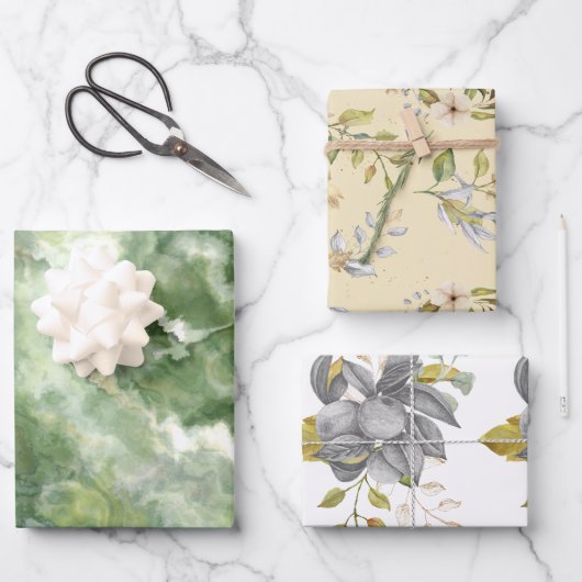 Herbsternte Themenmuster Umhüllungspapierblätter Geschenkpapier Set (Vorderseite)