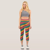 Herbsternte Verdant Kariert Capri Leggings (Vorderseite)
