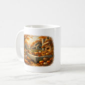 Herbsternte Versammlung Bauernhaus Erntedankfest Kaffeetasse (Vorderseite Links)