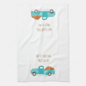 Herbsternte Vintager Blauer LKW Geschirrtuch (Vertikal)