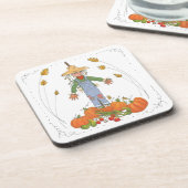 Herbsternte Vogelscheuche Getränkeuntersetzer (Linke Seite)