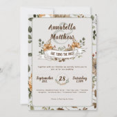 Herbsternte Wälder Flora Natur rustikal Einladung (Vorderseite)