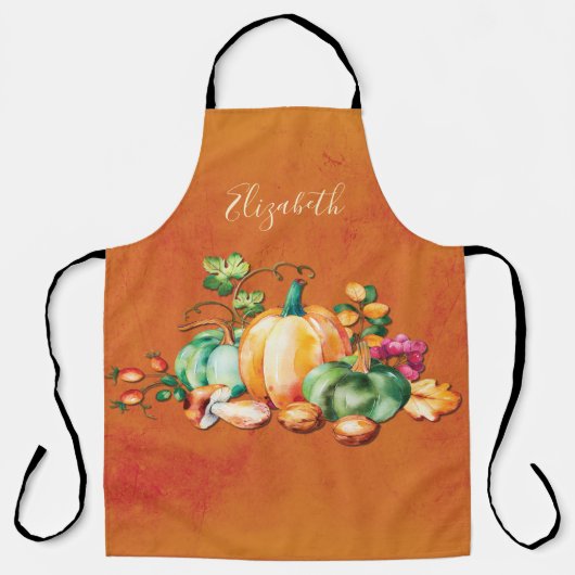 Herbsternte Wasserfarbe Erntedank Schürze (Vorderseite)