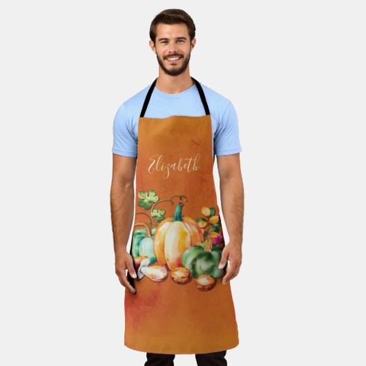 Herbsternte Wasserfarbe Erntedank Schürze (Getragen)