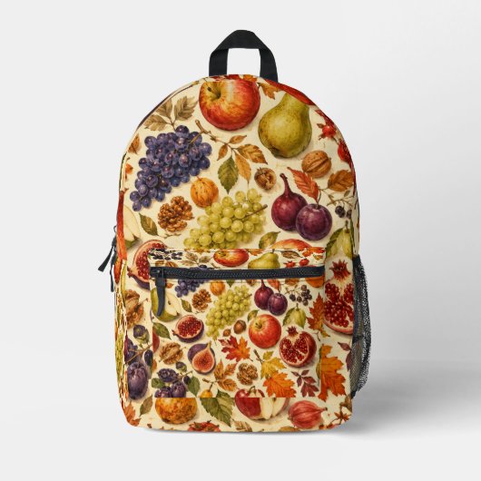 Herbsternte Wasserfarbenmuster Bedruckter Rucksack (Vorderseite)