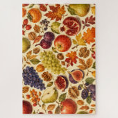 Herbsternte Wasserfarbenmuster  Puzzle (Vertikal)