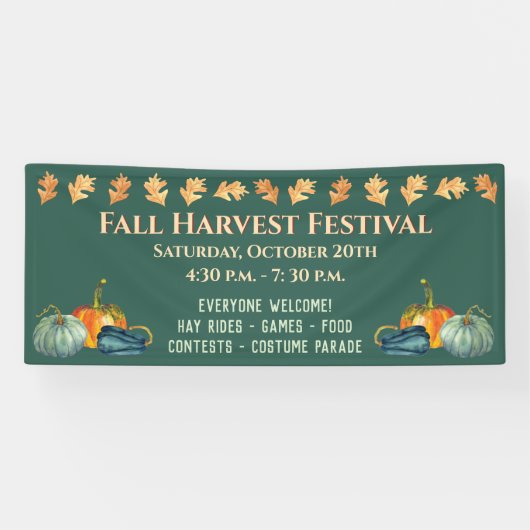 Herbsterntefest Kürbis Banner (Horizontal)