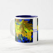 Herbstes abstrakt zweifarbige tasse (Vorderseite Links)