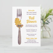 Herbstessen oder Herbstveranstaltung Einladung (Stehend Vorderseite)