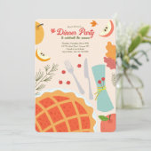 Herbstessen Party Einladung (Stehend Vorderseite)