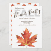 Herbstessen Party Einladung (Vorne/Hinten)