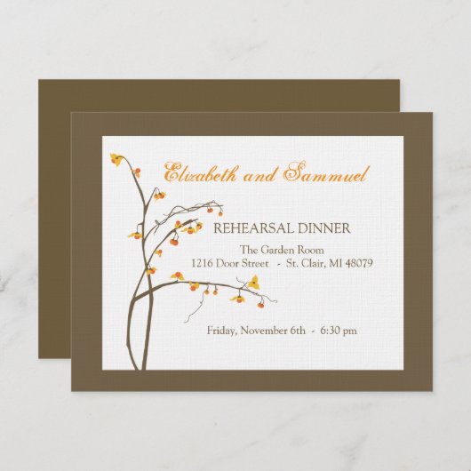 Herbstessen Probe Einladung (Vorne/Hinten)