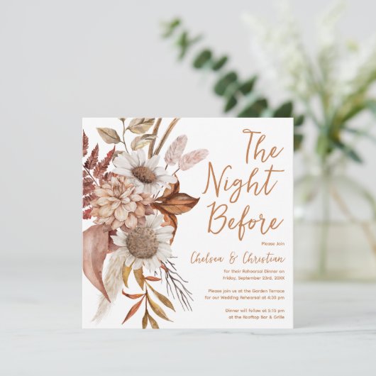 Herbstessen Probe Einladung (Stehend Vorderseite)