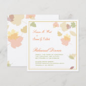 Herbstessen Probe Einladung - Fallende Blätter (Vorne/Hinten)