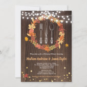 Herbstessen Probe rustikaler Erntedank Einladung (Vorderseite)