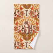 Herbstfalke auf Weiß Badhandtuch Set (Handtuch)