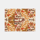 Herbstfalke auf Weiß Fleecedecke (Vorderseite (Horizontal))