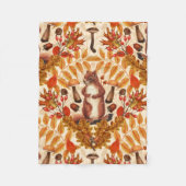 Herbstfalke auf Weiß Fleecedecke (Vorderseite)