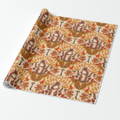 Herbstfalke auf Weiß Geschenkpapier (Ungerollt)