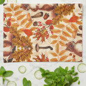 Herbstfalke auf Weiß Geschirrtuch (Gefaltet)