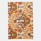 Herbstfalke auf Weiß Geschirrtuch (Vertikal)