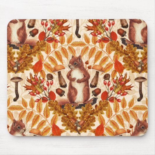 Herbstfalke auf Weiß Mousepad (Vorne)