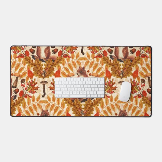 Herbstfalke auf Weiß Schreibtischunterlage (Tastatur & Maus)