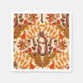 Herbstfalke auf Weiß Serviette (Vorderseite)