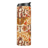 Herbstfalke auf Weiß Thermosbecher (Nach links gedreht)