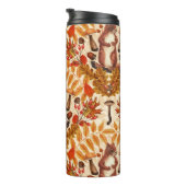 Herbstfalke auf Weiß Thermosbecher (Nach rechts gedreht)