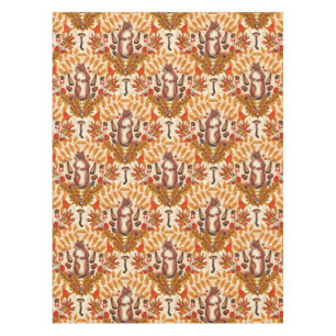 Herbstfalke auf Weiß Tischdecke